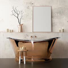 bc designs 1500 copper boat bath with inner nickel & outer copper