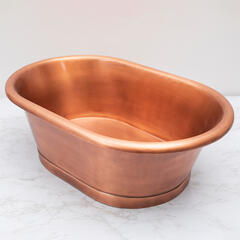 bc designs copper countertop basin 530mm with inner antique copper & outer antique copper