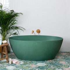 bc designs esseta green freestanding bath 1510 x 760mm