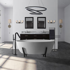 bc designs esseta matt white freestanding bath 1510 x 760mm