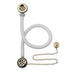 concealed plug & chain bath waste in gold