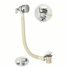 Round Bath Overflow Filler with Click Waste Round Bath Overflow Filler with Click Waste