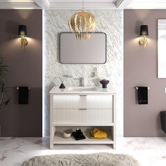 jasmine 1000mm floorstanding cashmere vanity unit chrome handles