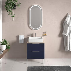 Alani 600 Navy Blue Vanity Rectangular Sink