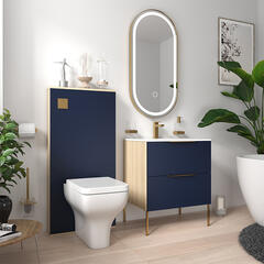 alani 600 cloakroom suite floor toilet navy blue