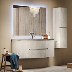 baden haus olimpio bleached oak 1380 wall vanity unit