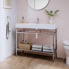britton shoreditch 1000mm washbasin with chrome frame