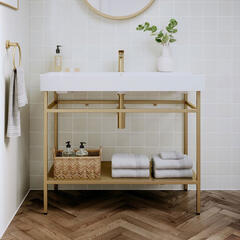 britton shoreditch 1000mm washbasin with gold frame