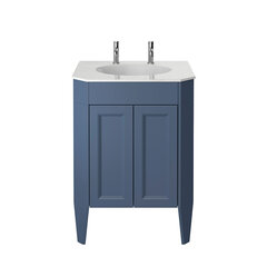 heritage caversham 600mm maritime blue freestanding granley vanity with under counter basin