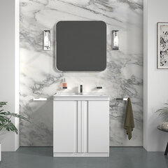 chester 800 white floorstanding vanity basin unit
