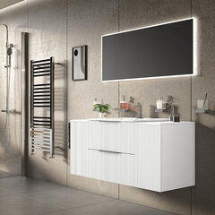sonix white 1200mm wall hung fluted vanity unit
