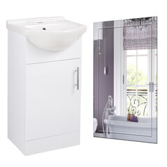 Life Style Product Image for Vista Small Suite with 450mm Floor Basin Unit with Mirror