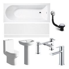 Lifestyle Product Images with Laurus Complete Bathroom Pack with Vanity Unit Bath and Toilet