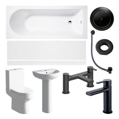 Lifestyle Product Image for Laurus Bathroom Suite with Vanity, Bath and WC Toilet Unit