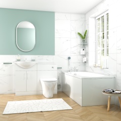 Kiana Bath Suite with Vanity, Back-to-wall and Small Bath