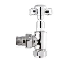 CP Victorian Cross Head Radiator Valves Angled