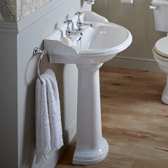 Dorchester White Medium Basin And Pedestal