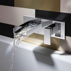 Water Sq Bath 2 Hole Filler Wall Mounted