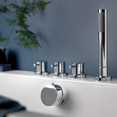 Zoo 5 Hole Bath Shower Mixer Deck Mounted