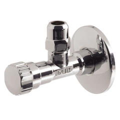 Product image for Chrome Plated Mini Angle Valve Wall Mounted 1/2 X 3/8 (10mm Compression)