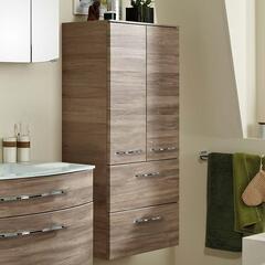 6001 Solitaire Wall Hung Double Tall boy Bathroom Storage 2 Door 2 Drawer