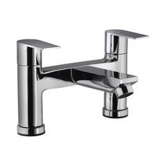 Aria 2 Hole H Type Bath Mixer Filler Chrome Lever Bathroom Spout Tap