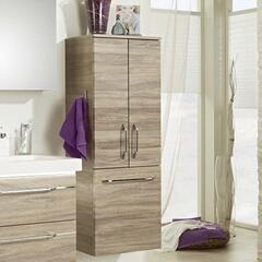 Balto Wall Hung Double Bathroom Storage Unit 2 Doors with Laundry Tilt