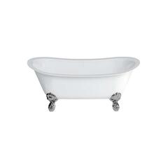 Batello Grande Freestanding Boat Bath With Large Claw Chrome Foot