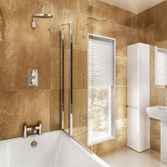 Bath Screen With Panel 85cm X 145cm High Quality