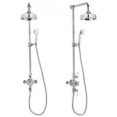 Belgravia Multi Function Shower Valve With Slide Rail And Handset, Round Head