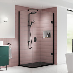 Lifestyle Product Image for Kudos Black 1500mm Pinnacle 8 Hinged Corner Shower Enclosure with 8mm Glass
