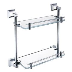 Chancery Double Glass Bathroom Shelf