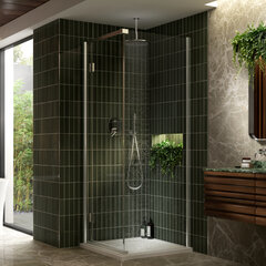 Life Style Product Image for Kudos Chrome 760mm Pinnacle 8 Hinged Corner Shower Enclosure with 8mm Glass