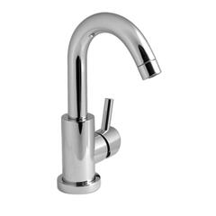 Modern sheek CHROME spout Basin tap With a lever Handle