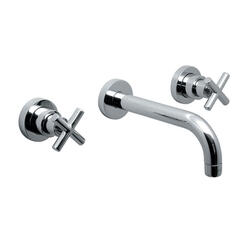 Elements Water 3 Hole Bath Filler With 200mm Spout Brilliant cross head spout Bath Taps