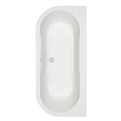 Halcyon D 1745x800 Freestanding Bath D shape double ended back to wall bath
