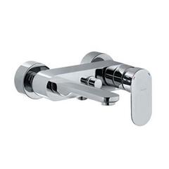 Lyric Single Lever Bath & Shower Mixer, Wall Mounted Fashionable Chrome Shower Taps for Modern Bathroom