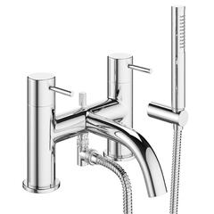 luxurious Modern CHROME spout bath mixer taps with shower head knob Handle