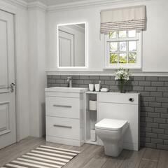 Patello 1400 Vanity Furniture Set White Modern Bathroom