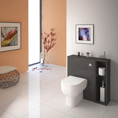 PATELLO BACK TO WALL 800mm COMBINATION UNIT Grey High Quality