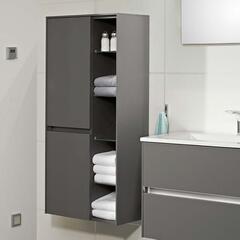 Solitaire 6010 Wall Hung Bathroom Shelf Unit 2 Revolving Doors