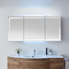 Solitaire 7005 Bathroom Cabinet with Mirror Doors and LED lights