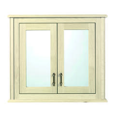 Thurlestone Wall Cabinet With 2 Doors Wood/Mirror Glass Doors (Hand Painted Finishes) Contemporary double