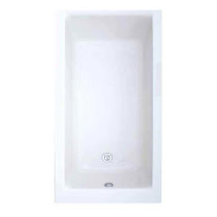 quality rectangle Trojan Elite Solo Single ended 5mm White Bath