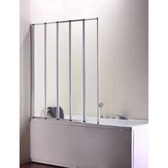 Volente 1250 5 Fold Screen Silver High Quality Bathroom