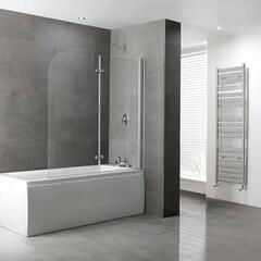 Volente 1550 Bi-fold Folding D Shape Bath Screen