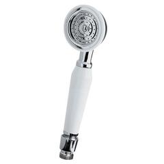 White/Chrome Small Traditional Shower Handset