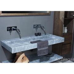 Forzalaqua Bellezza 100 Natural Stone Basin Cloudy Marble High Quality Bathroom Washbasin