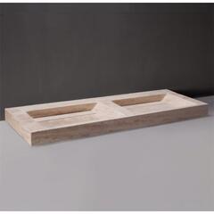 Forzalaqua Bellezza Doppio Natural Stone Basin Travertine High Quality Bathroom Washbasin