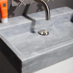 Forzalaqua Palermo 60 Natural Stone Basin Cloudy Marble Designer Bathroom